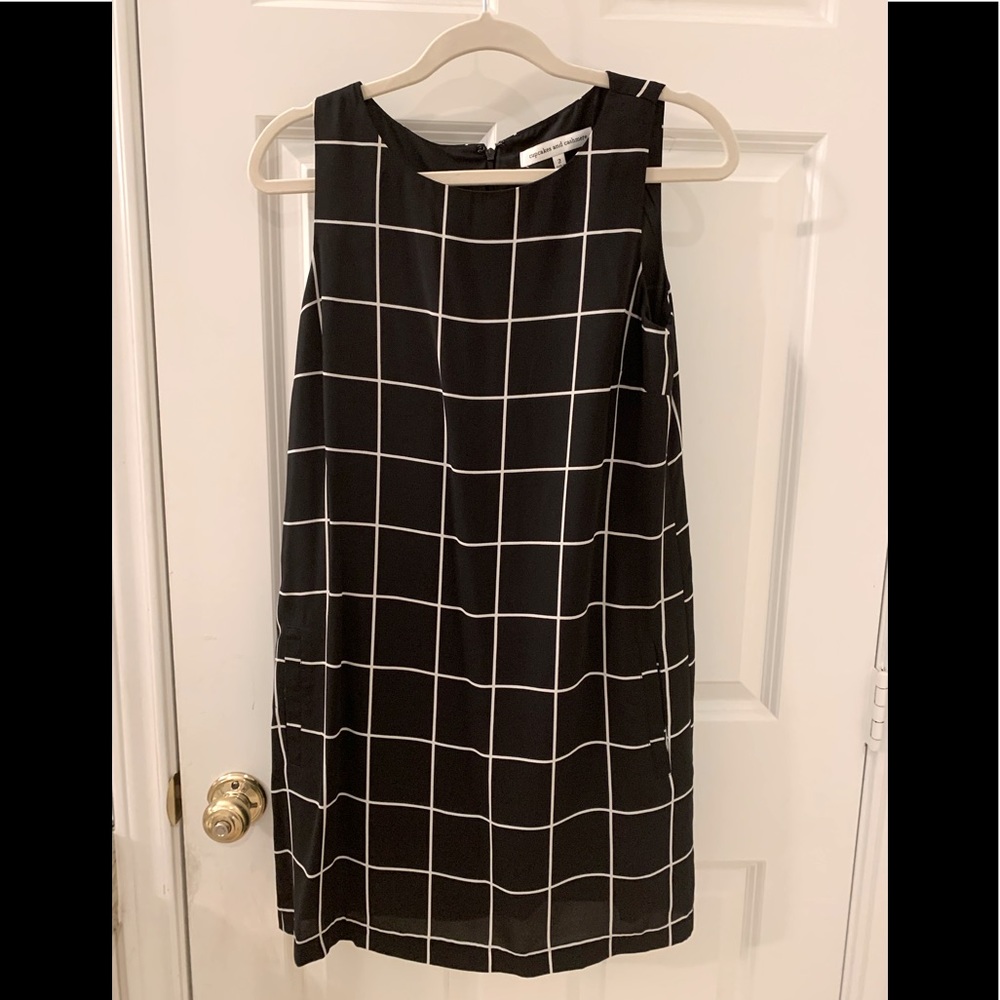 Cupcakes and cashmere black and white graphic dress